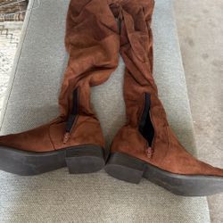 Brown Thigh High Boot $20
