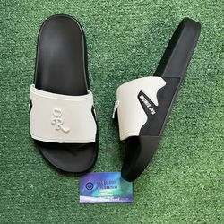 Raf Simons black and white astra slides