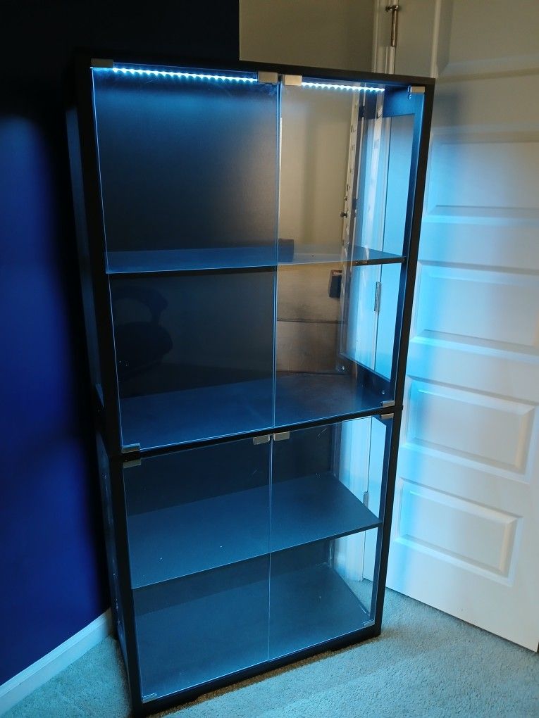 Lighted Glass cabinet