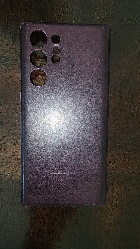 Samsung S22 Ultra Leather Case Maroon Used