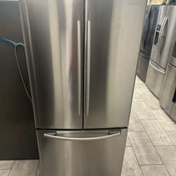 Samsung 32 In 18 Cu.ft Counter Depth French Door Refrigerator Stainless Stainless 