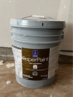 5 gallons Superpaint Exterior. Color Merlot 2704. Satin