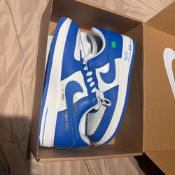 Louis Vuitton x Nike Air Force 1 Low Blue White