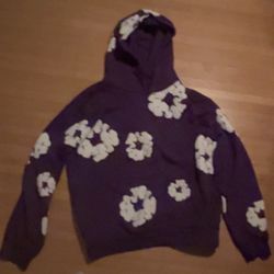 Purple Denim Tears Hoodie Size Large