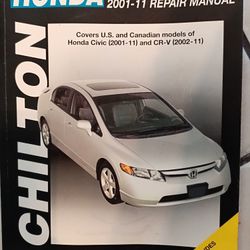 Honda Civic & CRV Repair Manual Book