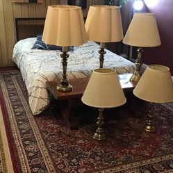 Classic Brass Lamps With Shades