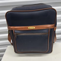 OLIMPIA blue nylon carry-on shoulder bag. 
