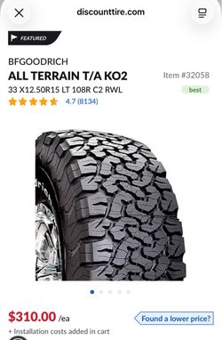 33 12 50 r15 Bfgoodrige All Terrain
