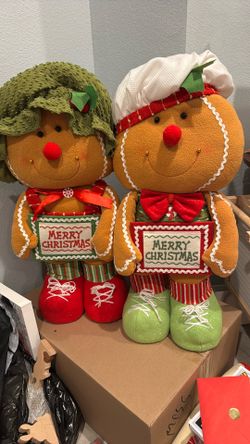 Large Gingerbread Boy And Girl