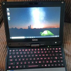 TouchScreen Full Rugged GETAC Laptop Intel Core i7 8 GB RAM 256 GB SSD Webcam HDMI Wi-Fi Wireless Windows Professional OS 