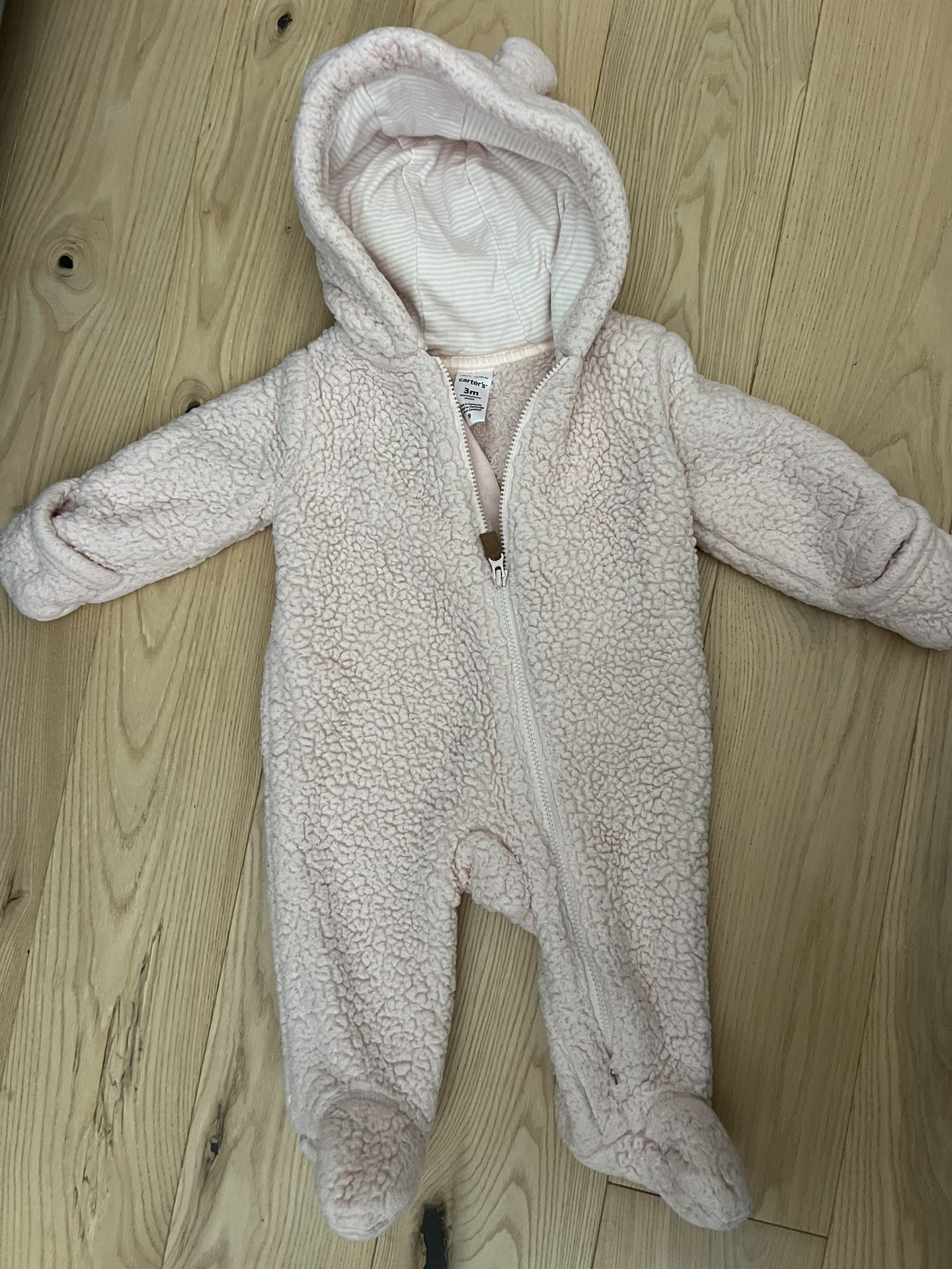 Baby Hooded Sherpa Jumpsuit