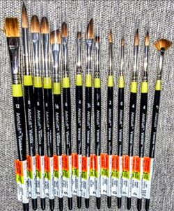 15 NEW ACRYLIC PAINT BRUSHES