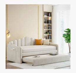 Red Barrel Studio Full Velvet Day Bed with Trundle