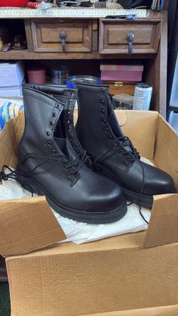Bates Army Navy Steel Toe Black Safety Boots Mens 8R