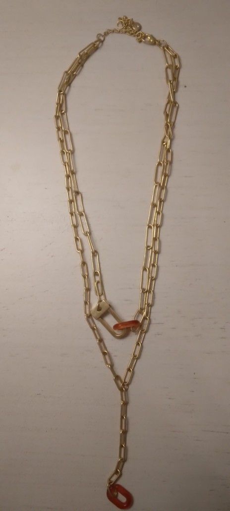 Double Strand Paperclip Necklace