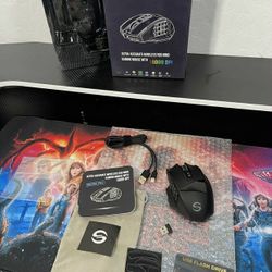 New UtechSmart Venus Pro RGB Wireless MMO Gaming Mouse, 16,000 DPI Optical Sensor, 2.4 GHz Transmission Technology, Ergonomic Design, 16M Chroma RGB L