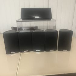 Set of 6 Polk Audio RM7 Speakers 5 Satellite & 1 Center Speaker Fully Tested. Used in good condition with minor cosmetic blemishes these are in the fo