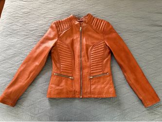 Women’s real leather biker jacket