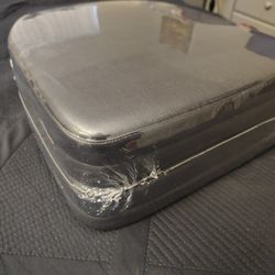 New.   4 SINOSSO Faux Leather 14" Metal Chair Cushions.