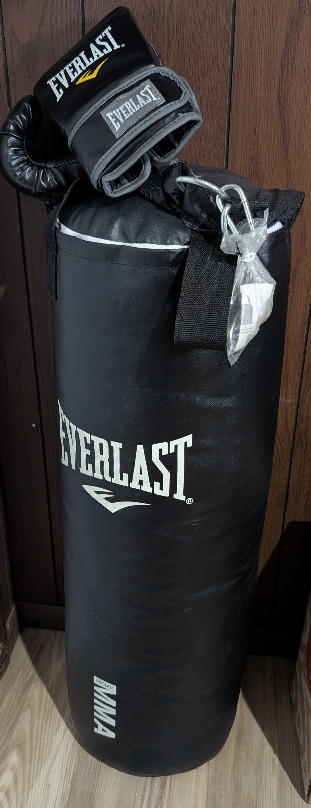 Everlast Punching Bag With Gloves