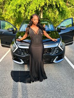 Johnathan Kayne Black maxi prom dress  🖤 Size 6
