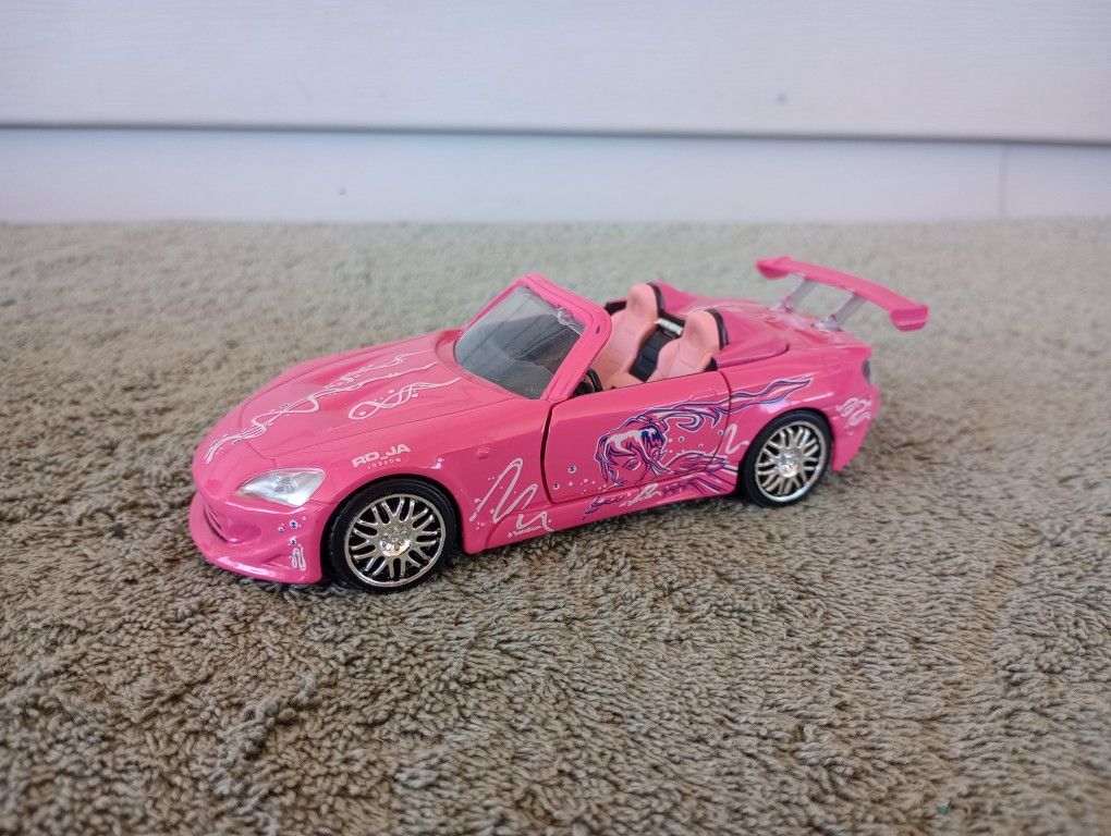 Jada Suki's Honda S2000 Convertible Pink with Graphics Fast & Furious Movie...