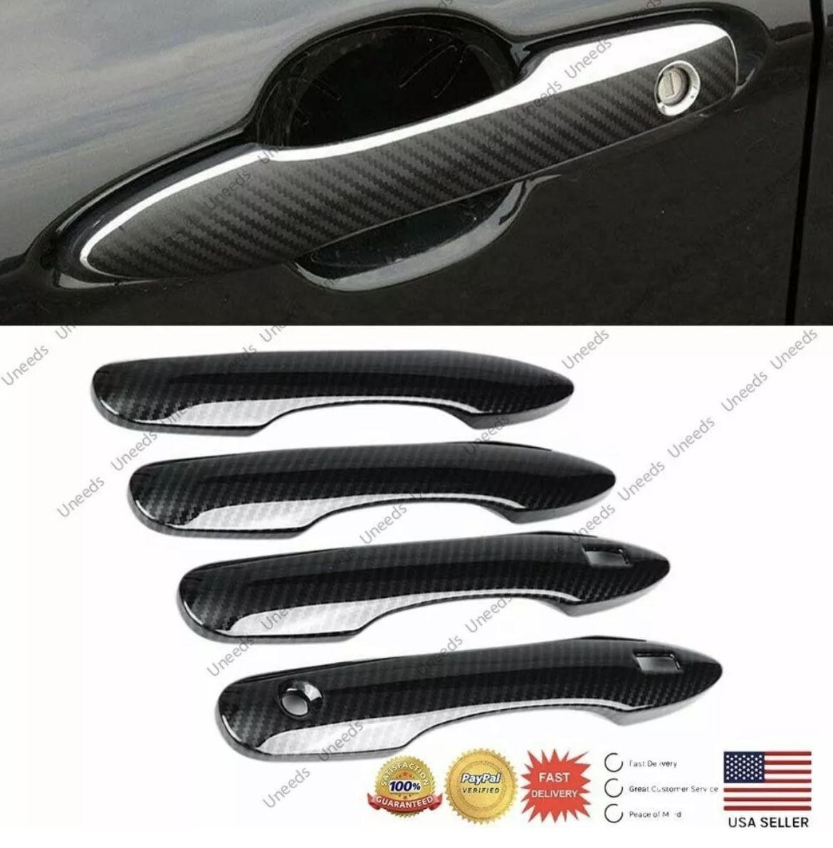 TOYOTA CAMRY 18-24 Carbon Fiber Style Door Handle Cover Trim
