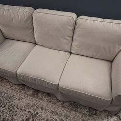 IKEA Couch with Beige Cover
