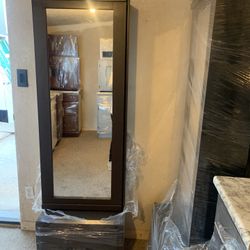 New Sliding Door Mirror Dark Brown