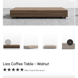 40 x 60 walnut coffe table, from rove concept
