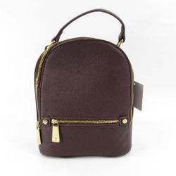 Laundry by Shelli Segal Brown Faux Leather Mini Backpack