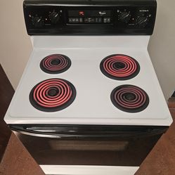 ✨️🔥🔆Whirlpool 🔆🔥✨️ Black/White Coil Top Stove in great working order