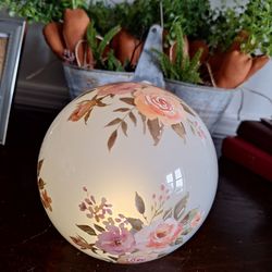 Glass Floral Lamp Ball.