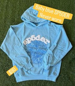 Sp5der Baby Blue Hoodie