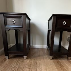 Raymour & Flanigan Chair/End Tables X 2 - Like new