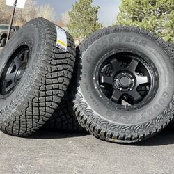 NEW Set of 5 35” Jeep Wrangler Wheels Tires MT Black rims 5x127 JL Gladiator JK Sahara Rubicon