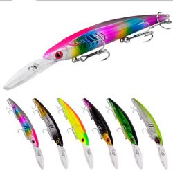 Brand New Fishing Lures Minnow Baits 6-pack Lot 