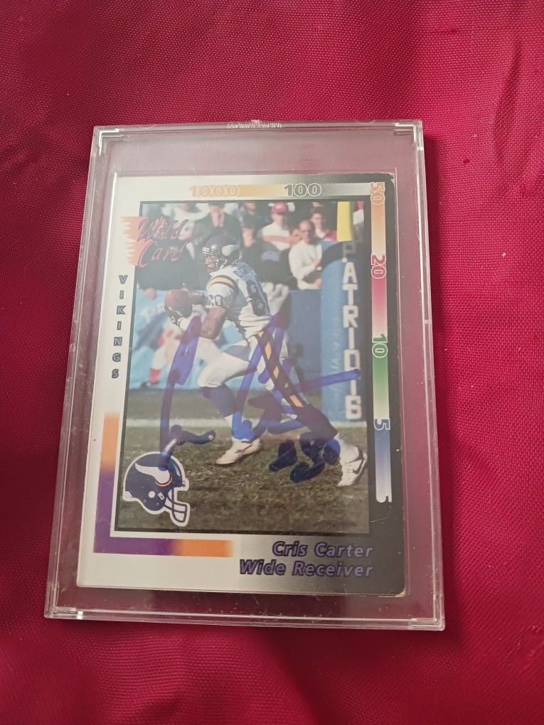 Cris Carter Autograph Card 