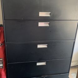 5-Drawer Metal File Cabinet With Key  - Free 