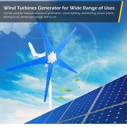 Wind Turbine (500W) Solar (50W) 420Wh SLA Combo 2000W/4000W Backup Generator+controllers