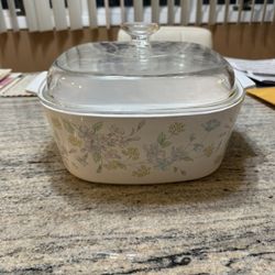 vintage Corning Ware 5-liter casserole dish "Pastel Bouquet" pattern