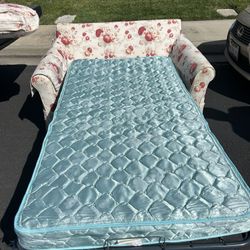 Twin Size Pull Out Bed Two Seater Loveseat