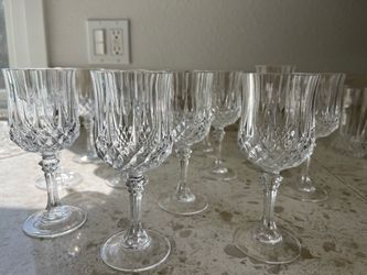 Vintage Cristal D'Arques Durand Wine Glasses
