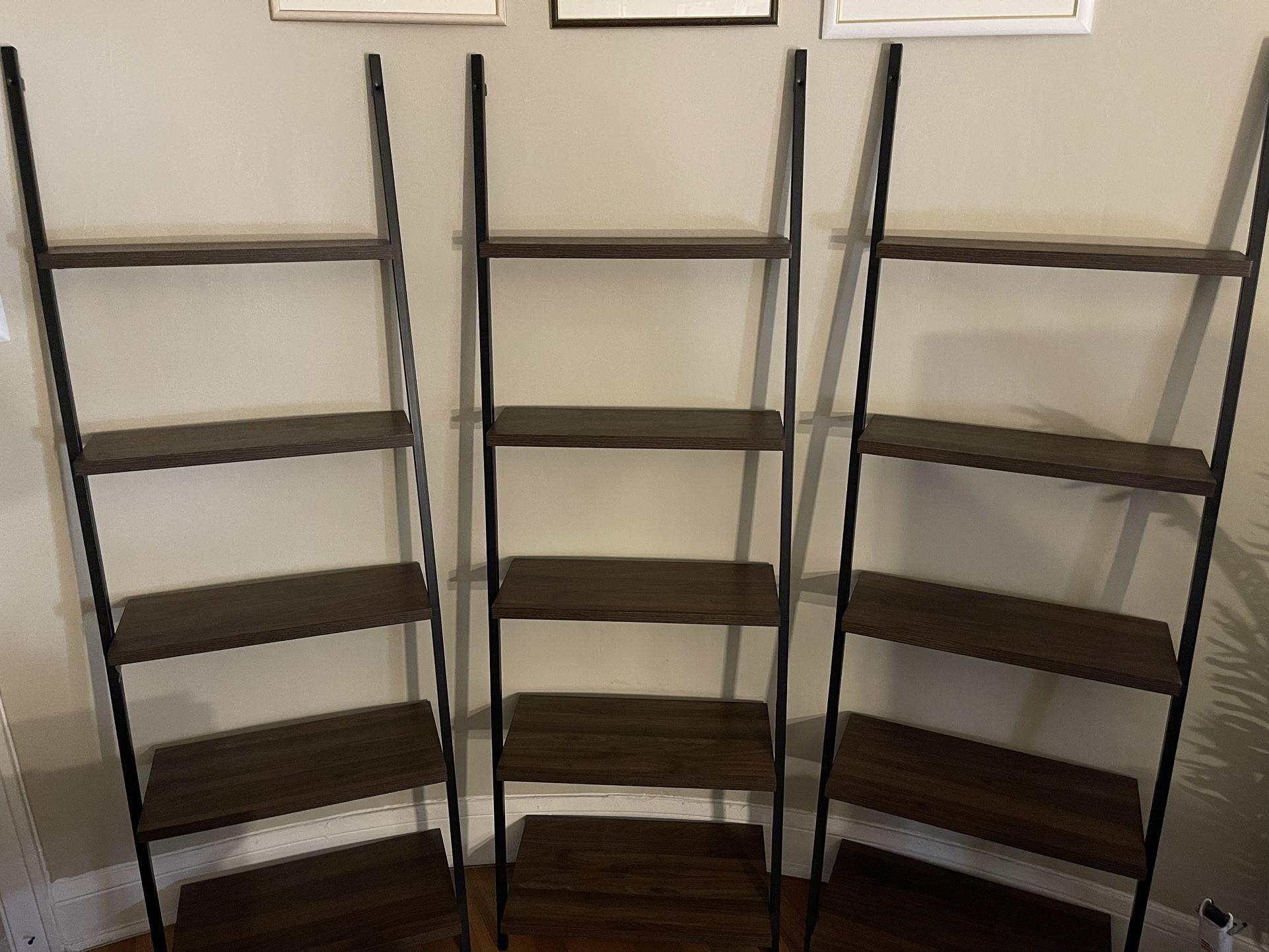 Slanted Tier Wooden Shelf’s With Metal Frame