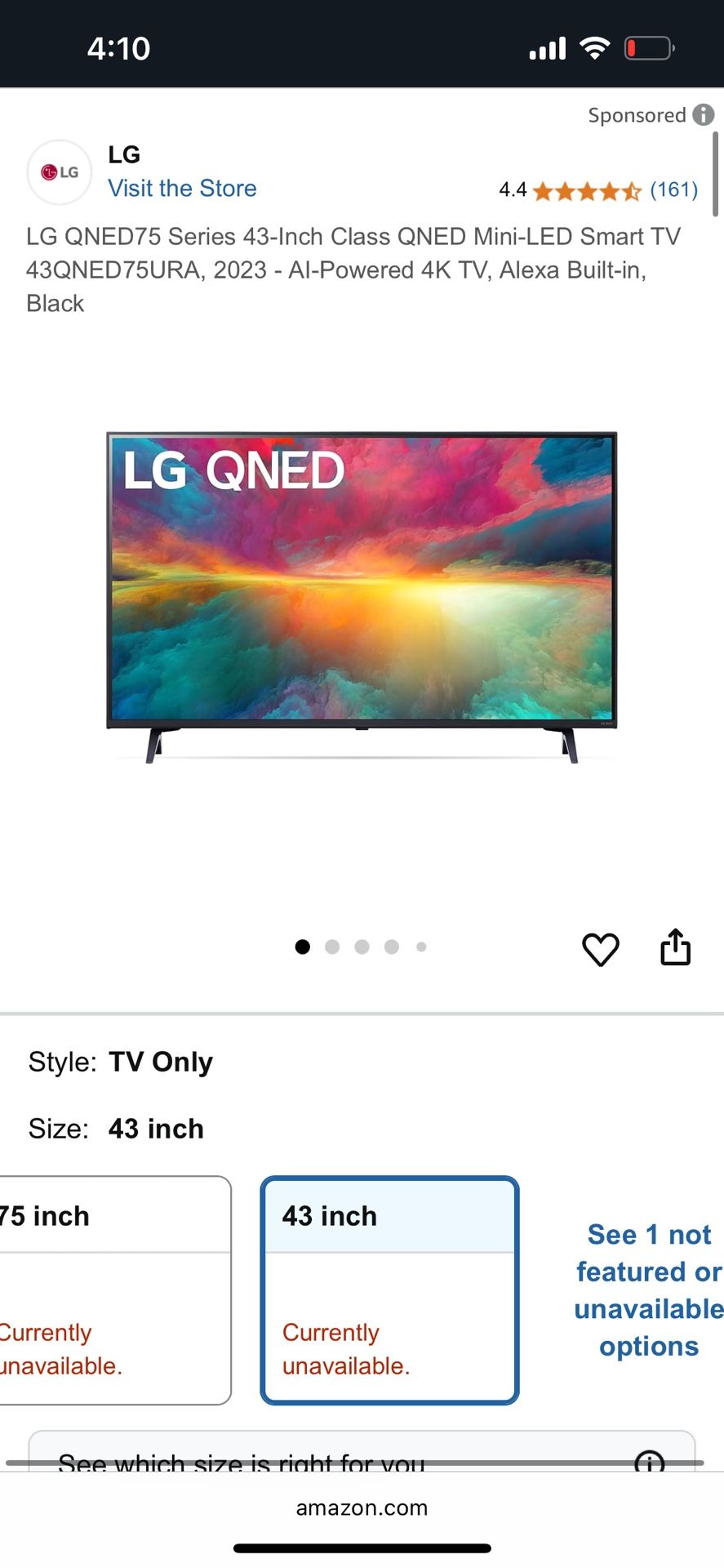 LG 43” SMART TV LED 4K THINK Q AI WEB OS LIKE NEW IN OPEN BOX FANTASTIC PICTURE QUALITY GUARANTEED 💯📺🎮📺💯