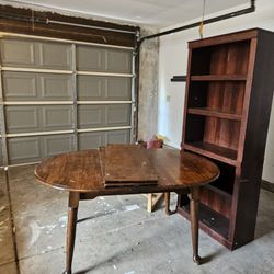 Free Solid Wood Table With 2 Leaves. Coffee Table. Shelf.