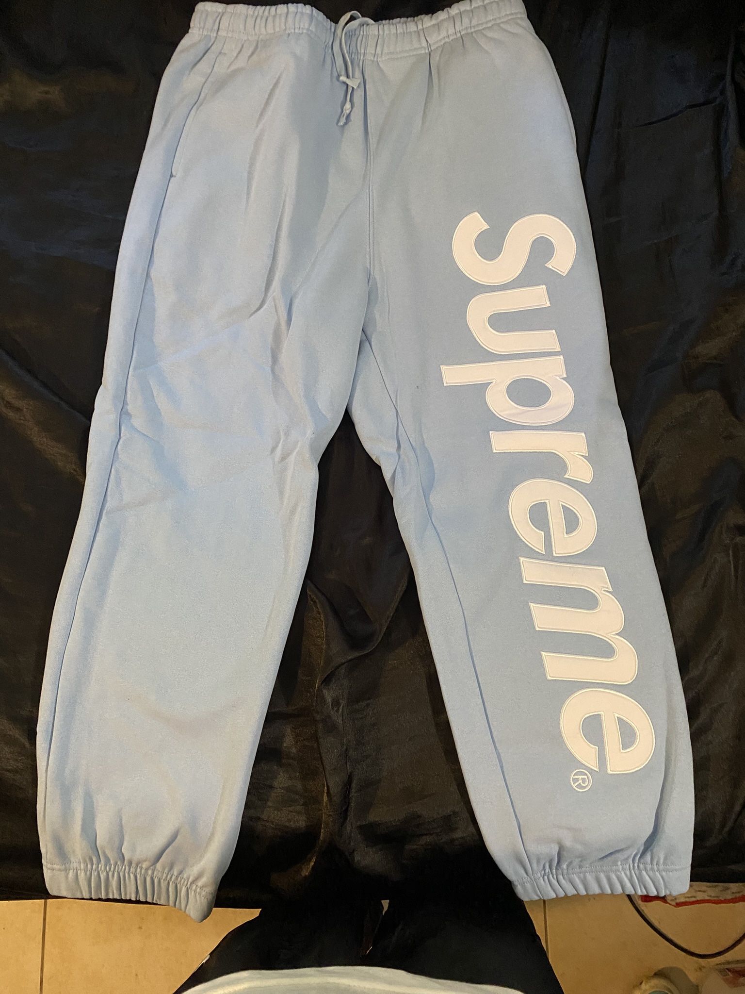 Light Blue Supreme Sweatpants 