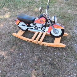 Kids Harley Davidson wooden rocking motorcycle 