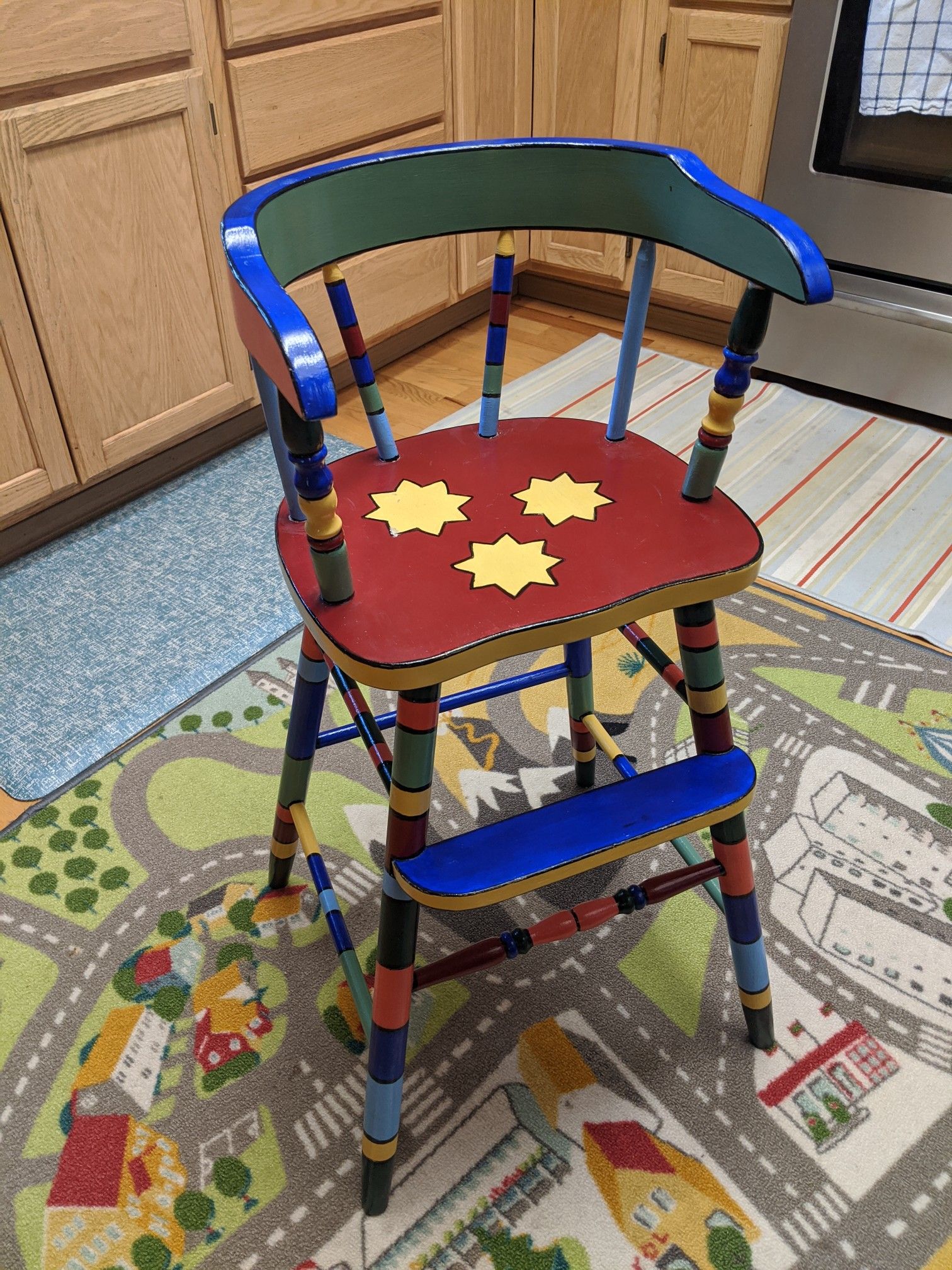 Solid Wooden Highchair