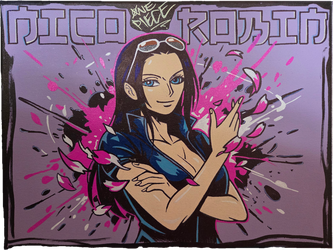 One piece nico robin canvas